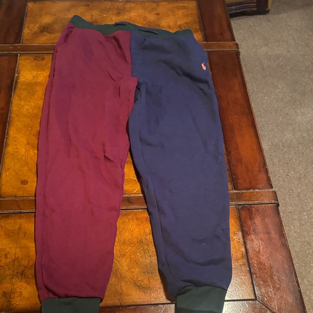 Polo by Ralph Lauren Kids Burgundy and Navy Joggers